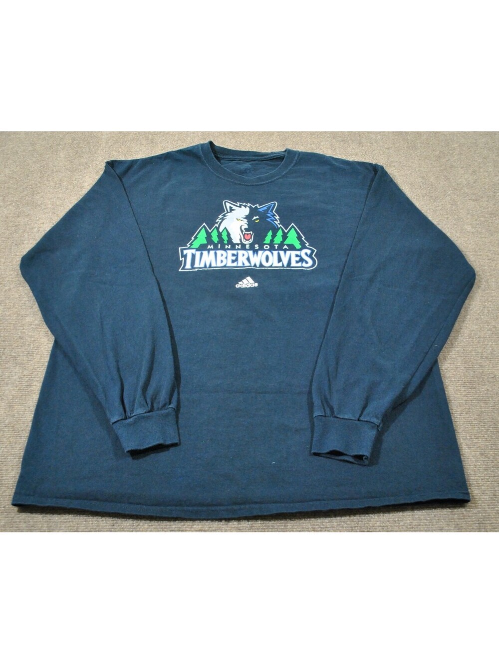 Minnesota Timberwolves NBA Basketball Adidas Black Ant Shirt X-Large